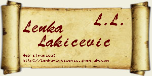 Lenka Lakićević vizit kartica
